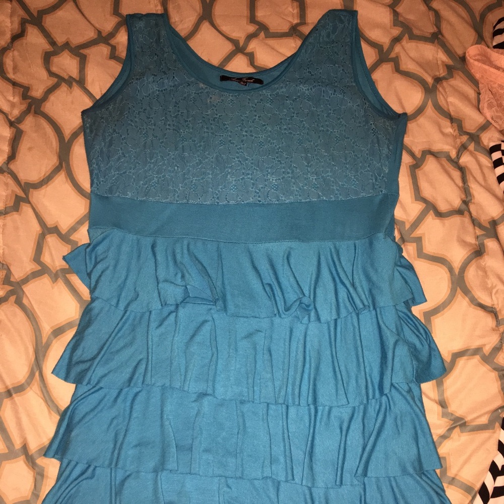 Blue Ruffled Dress